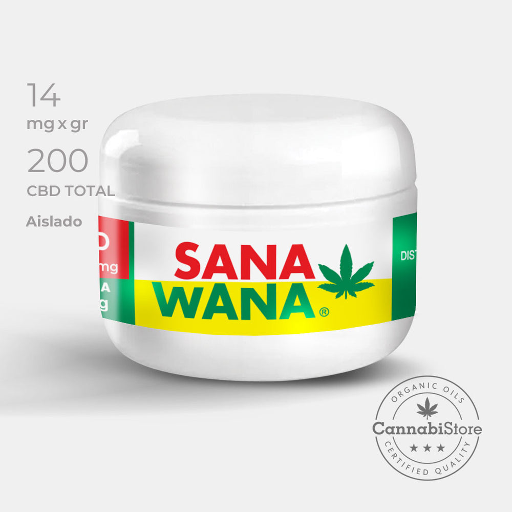 Tarro de bálsamo en color blanco con etiqueta de la marca SanaWana.
