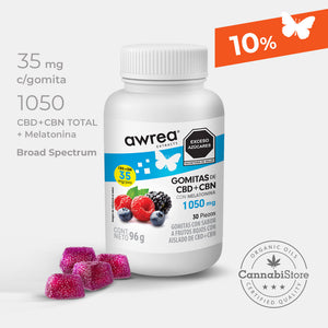 Gomitas para Dormir de CBD, CBN y Melatonina Awrea