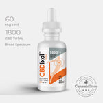 Gotas de CBD CBDIXOL Extra 1800 | Broad Spectrum, envase de producto en color blanco de 30ml y etiqueta comercial.